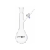 BALÃO DE SCHLENK DE VIDRO JUNTA 24/40 SAÍDA LATERAL C/ TORNEIRA DE VIDRO CAP. 500ML