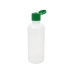 FRASCO PL&Aacute;STICO BRANCO COM TAMPA ROSCA FLIP TOP COR VERDE CAP. 120ML