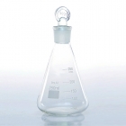 FRASCO ERLENMEYER DE VIDRO GRADUADO COM TAMPA 