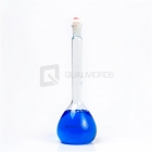 BALÃO VOLUMÉTRICO DE VIDRO INCOLOR CLASSE A, COM TAMPA DE POLI