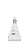 FRASCO ERLENMEYER DE VIDRO GRADUADO COM TAMPA 