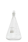 FRASCO ERLENMEYER DE VIDRO GRADUADO COM TAMPA 