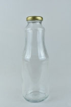 FRASCO TIPO GARRAFA DE VIDRO PARA SUCO COM TAMPA METALICA 500ML