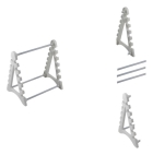 SUPORTE HORIZONTAL PARA 12 PIPETAS EM POLIPROPILENO BRANCO