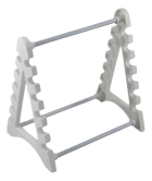 SUPORTE HORIZONTAL PARA 12 PIPETAS EM POLIPROPILENO BRANCO