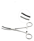 PINÇA KOCHER CURVA EM AÇO INOX