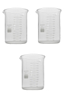 KIT 3 COPO BECKER FORMA BAIXA DE VIDRO GRADUADO, GRIFFIN, CAP. 3000ML