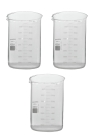 KIT 3 COPO BECKER FORMA BAIXA DE VIDRO GRADUADO, GRIFFIN, CAP. 4000ML