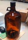 FRASCO GARRAFA AMBAR TIPO GROWLER DE VIDRO TAMPA BAQUELITE