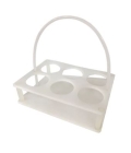 CESTO PARA TRANSPORTE ABERTO EM POLIPROPILENO ESTANTE PARA 6 FRASCOS 500ML OU 1000ML