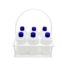 CESTO PARA TRANSPORTE ABERTO EM POLIPROPILENO ESTANTE PARA 6 FRASCOS 500ML OU 1000ML