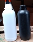 FRASCO DE PLÁSTICO TIPO AGRO, COM TAMPA LACRE E BATOQUE CAP. 1000ML