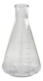 FRASCO ERLENMEYER EM POLICARBONATO COM DEFLETORES ALETADOS CAP. 2000ML NALGENE