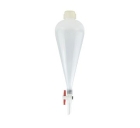 FUNIL DE SEPARACAO EM POLIPROPILENO, COM TAMPA DE ROSCA E TORNEIRA DE TEFLON CAP. 500ML