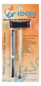 TERMOMETRO DIGITAL TIPO ESPETO COM HASTE DE AÇO INOX PRETO, ESCALA -50 A +150 C